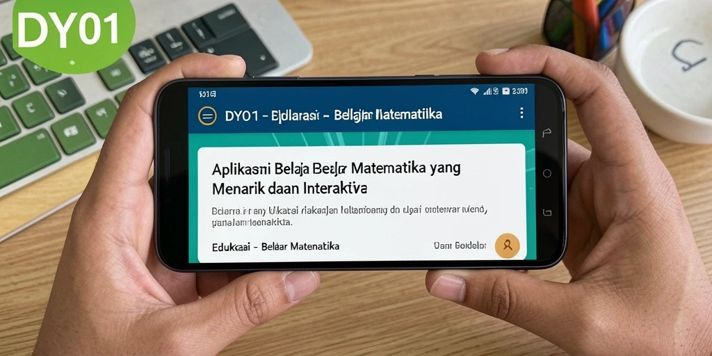 Antarmuka aplikasi DY01 yang menarik untuk belajar Matematika.