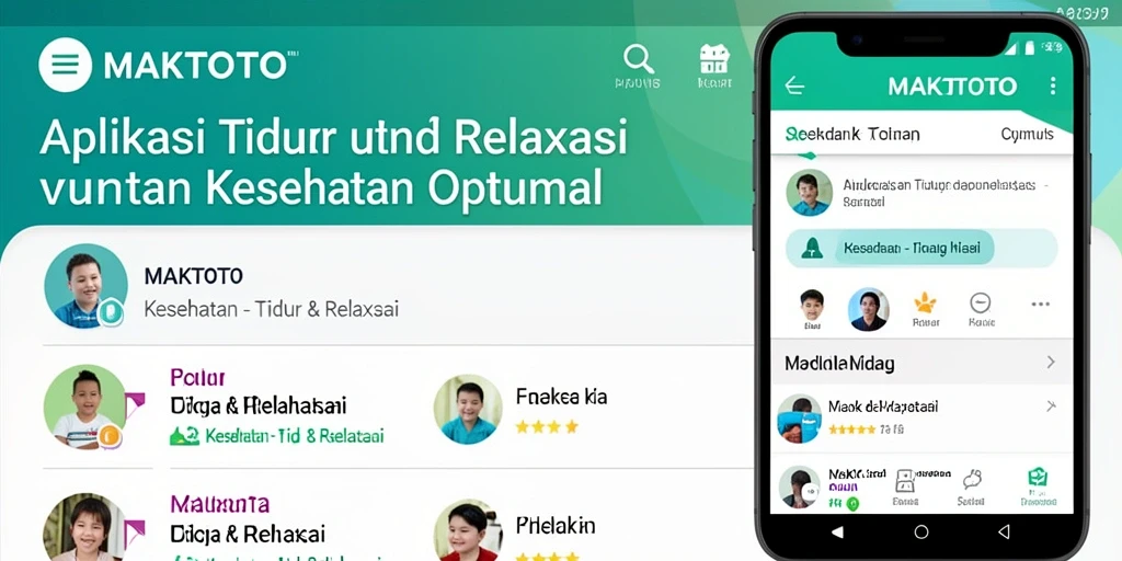 Tampilan antarmuka MAKTOTO yang menenangkan untuk tidur dan relaksasi.